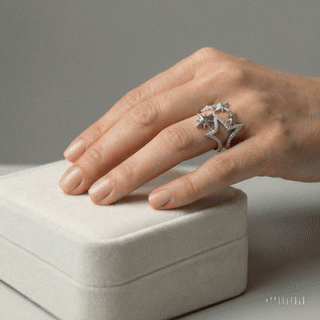 Celestial Star Pavé Ring - Sparkling Silver Statement Jewelry