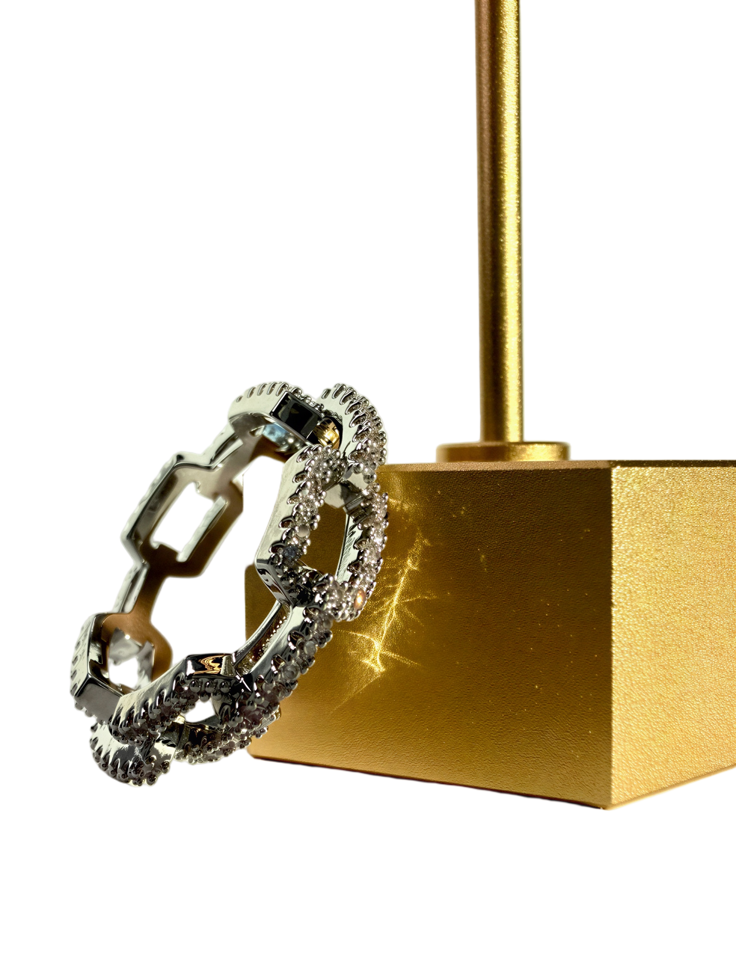 Emerald Pavé Oval Hoop Earrings